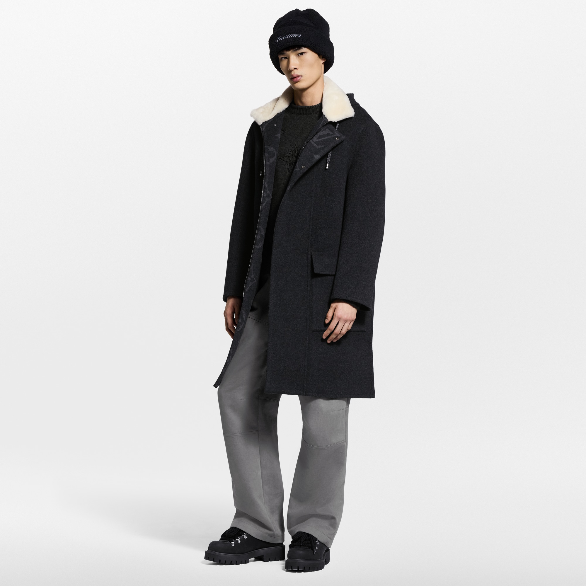 Cashmere-Silk Blend Double Face Coat - For Men 1AJBI9 | LOUIS VUITTON